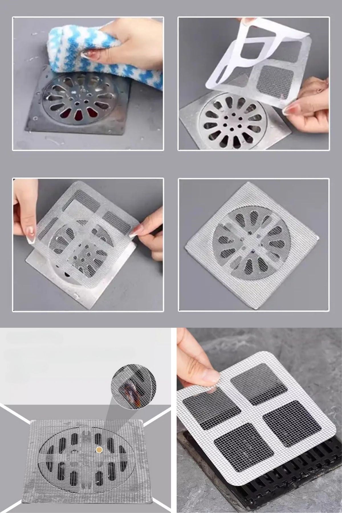 10'lu Banyo ve Mutfak Lavabo Koku Önleyici ve Haşere Böcek Önleyici Gider Filtresi